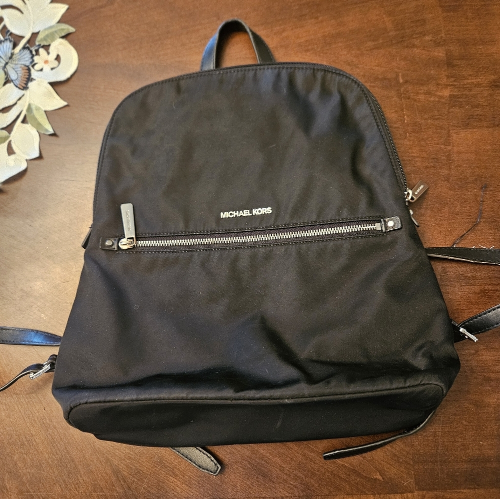 Michael Kors Classic Black Canvas Backpack
